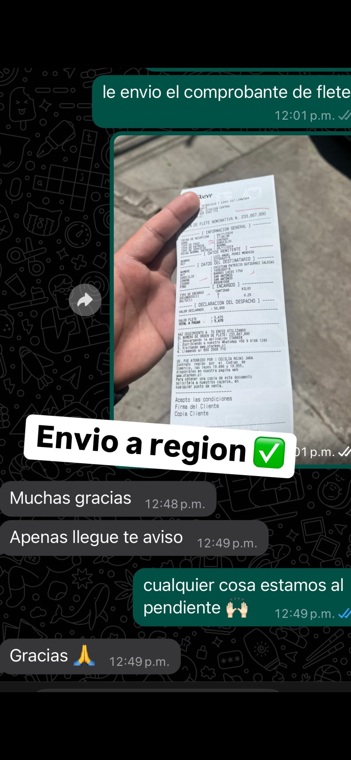 Foto de cliente feliz