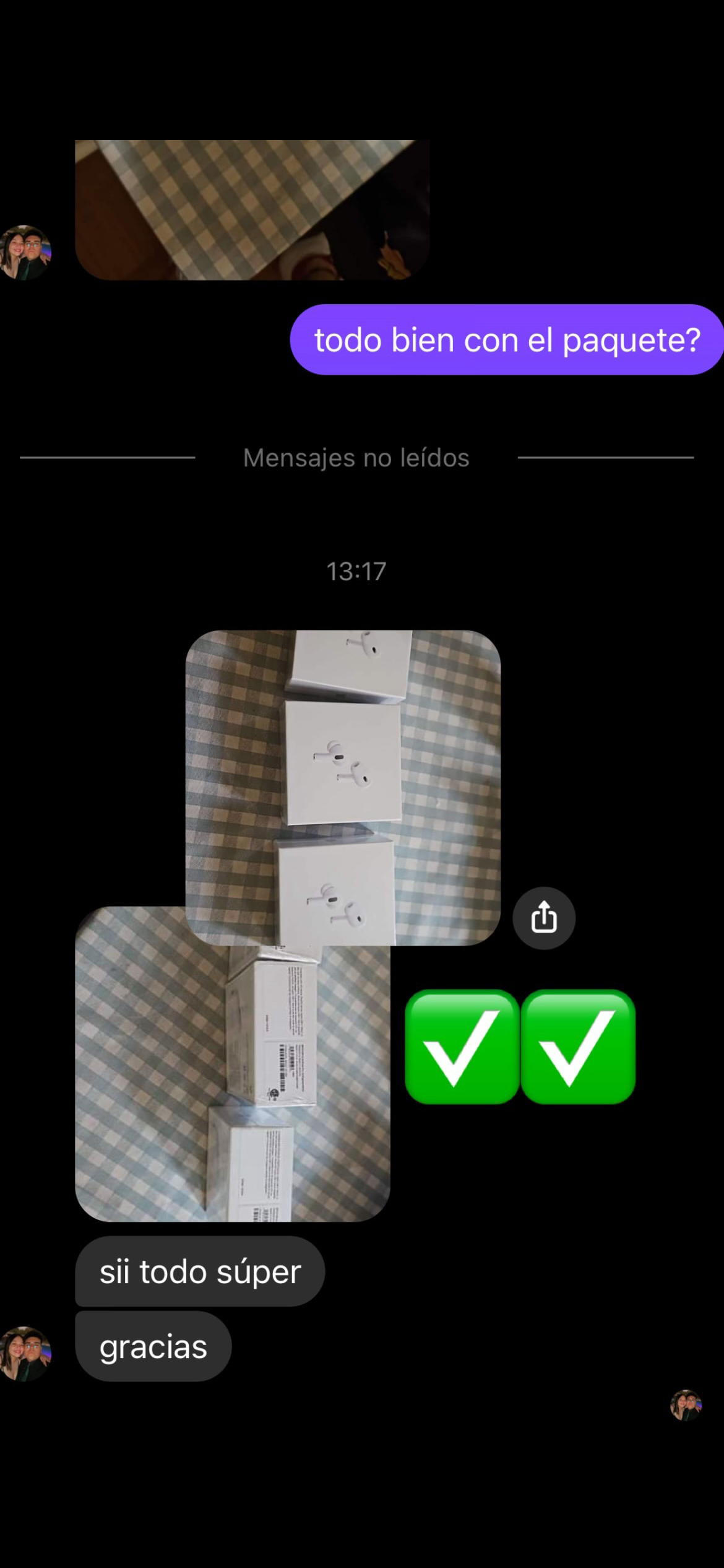 Foto de cliente feliz