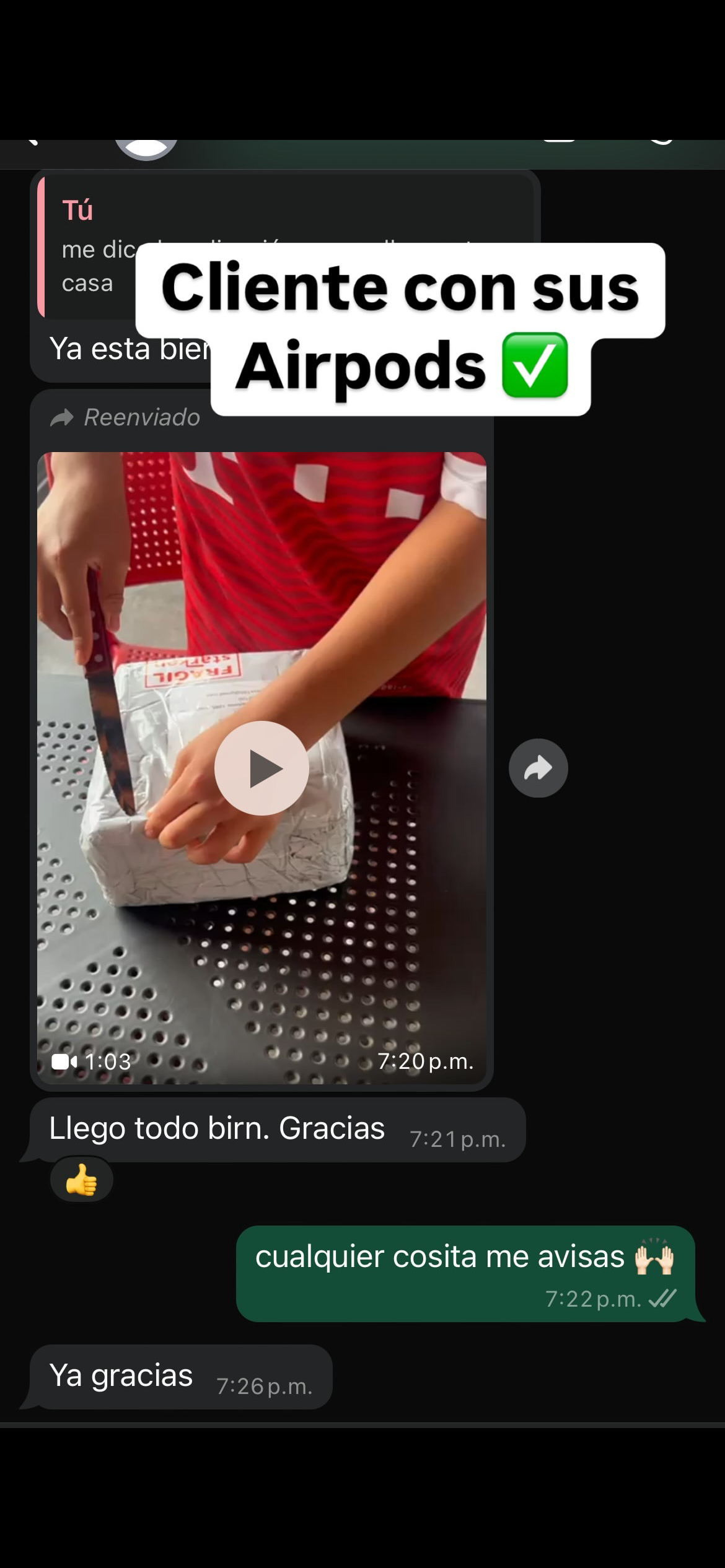 Foto de cliente feliz