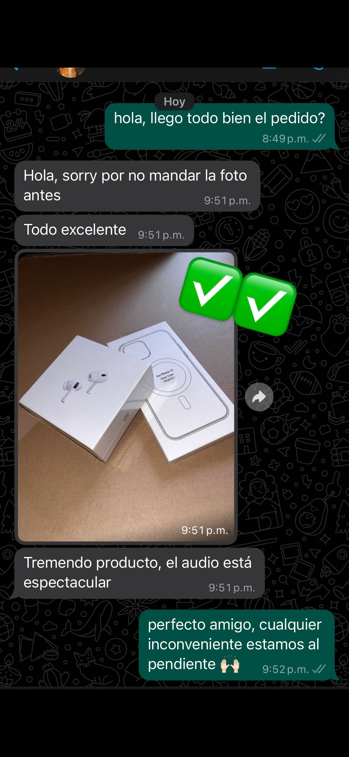 Foto de cliente feliz
