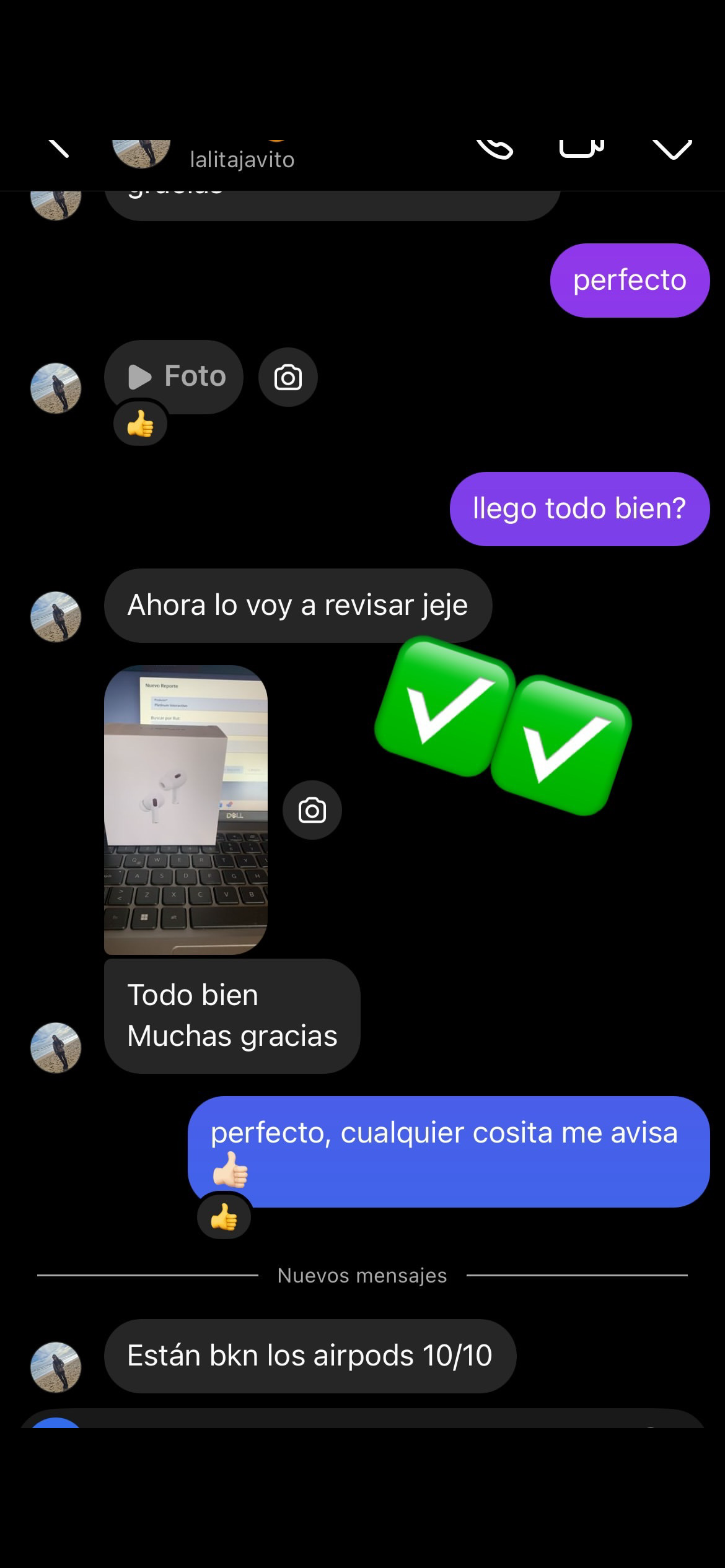 Foto de cliente feliz